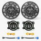 7 inch LED Headlights and 4 inch fog lights with halo for Jeep JK
