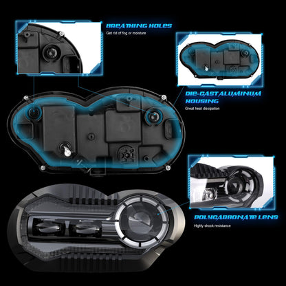 LOYO LED Headlight Assembly for BMW R1200GS 2004-2012 R1200GS Adventure 2005-2013