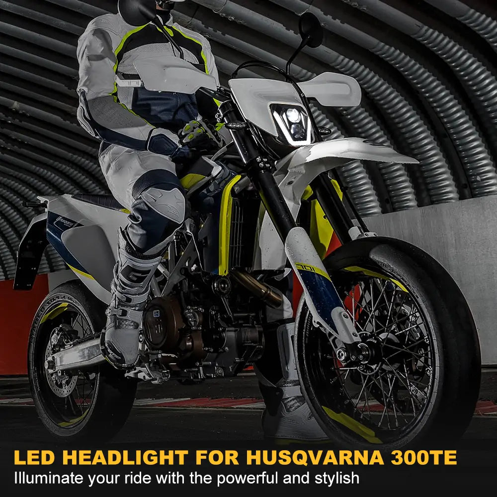 husquarna motorcycle LED Headlight with White DRL