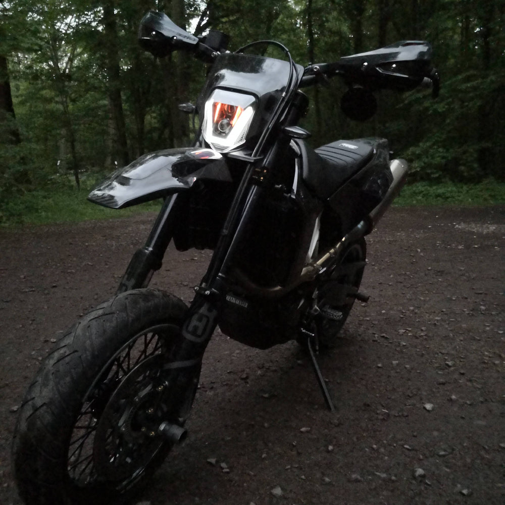 LED Headlight for Husqvarna with Amber DEL