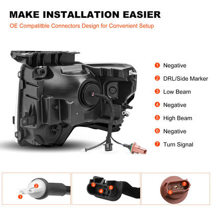Easy Install LED Headlight Assembly for Ford F150