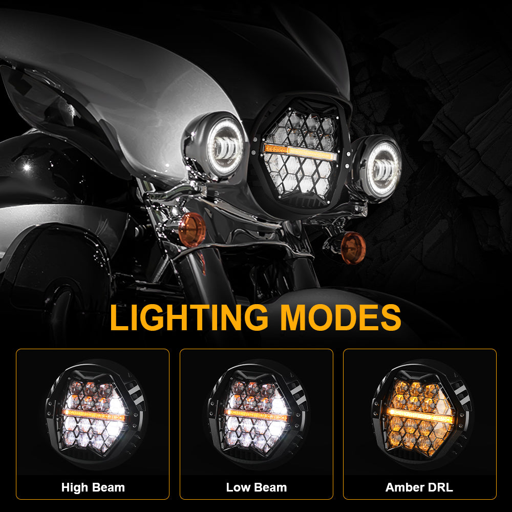 7 inch LED Headlight with High Beam Low Beam DRL for Motorcycle