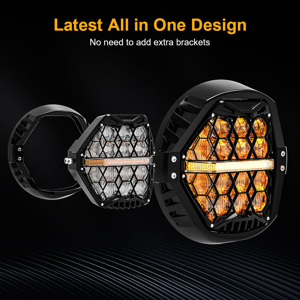 LED Headlgiht with Bracket for Street Glide Motorcycle