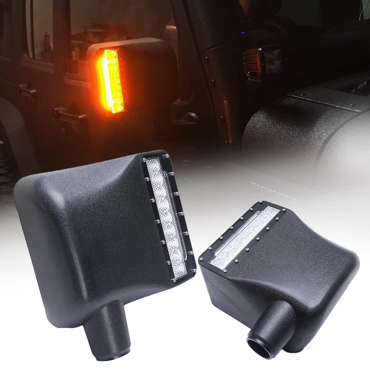 LED Side Mirror Lights, Rear View Mirrors with Turn Signal Compatible ...