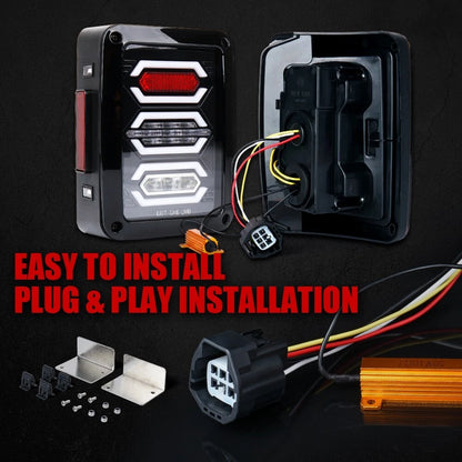 easy installation LED tail lights for Wrangler JK