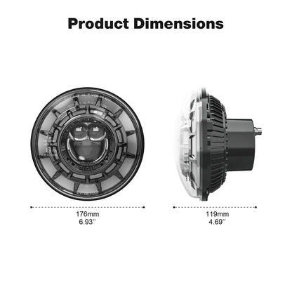7 inch led headlights round h6024