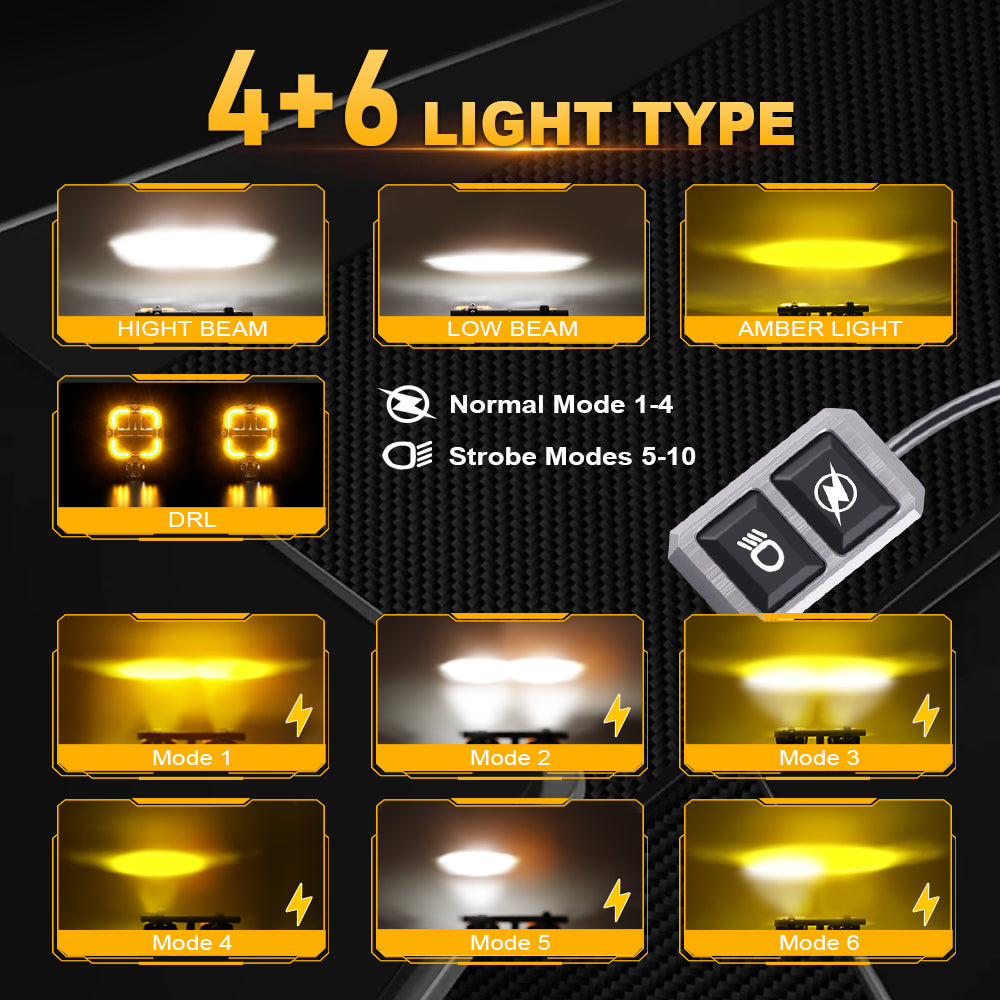 Motorcycle Fog Lights with yellow lights
