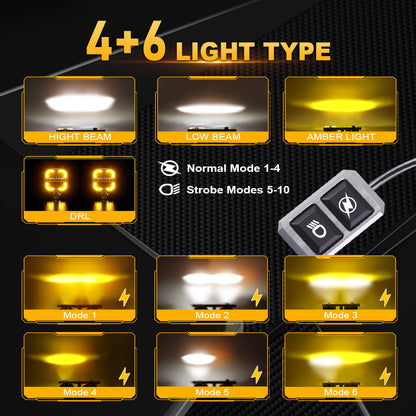 Motorcycle Fog Lights with yellow lights