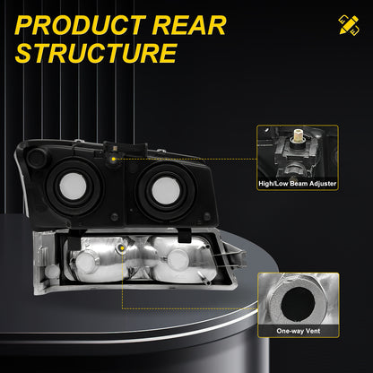 Chevy Silverado Headlights Assembly Fit for 03-06 Chevy Silverado Avalanche 1500/2500/3500