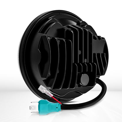 Black 5-3/4" Motorcycle Headlight, plug and play