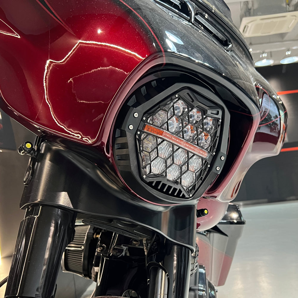 7 inch Head light Compatible with H_arley Street Glide/Tri Glide, Compatible with Electra Glide, Compatible with Road King