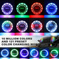 RGB 7 Inch LED Headlight Fog Lights Compatible with Jeep Wrangler Head Light JK JKU TJ LJ 1997-2017