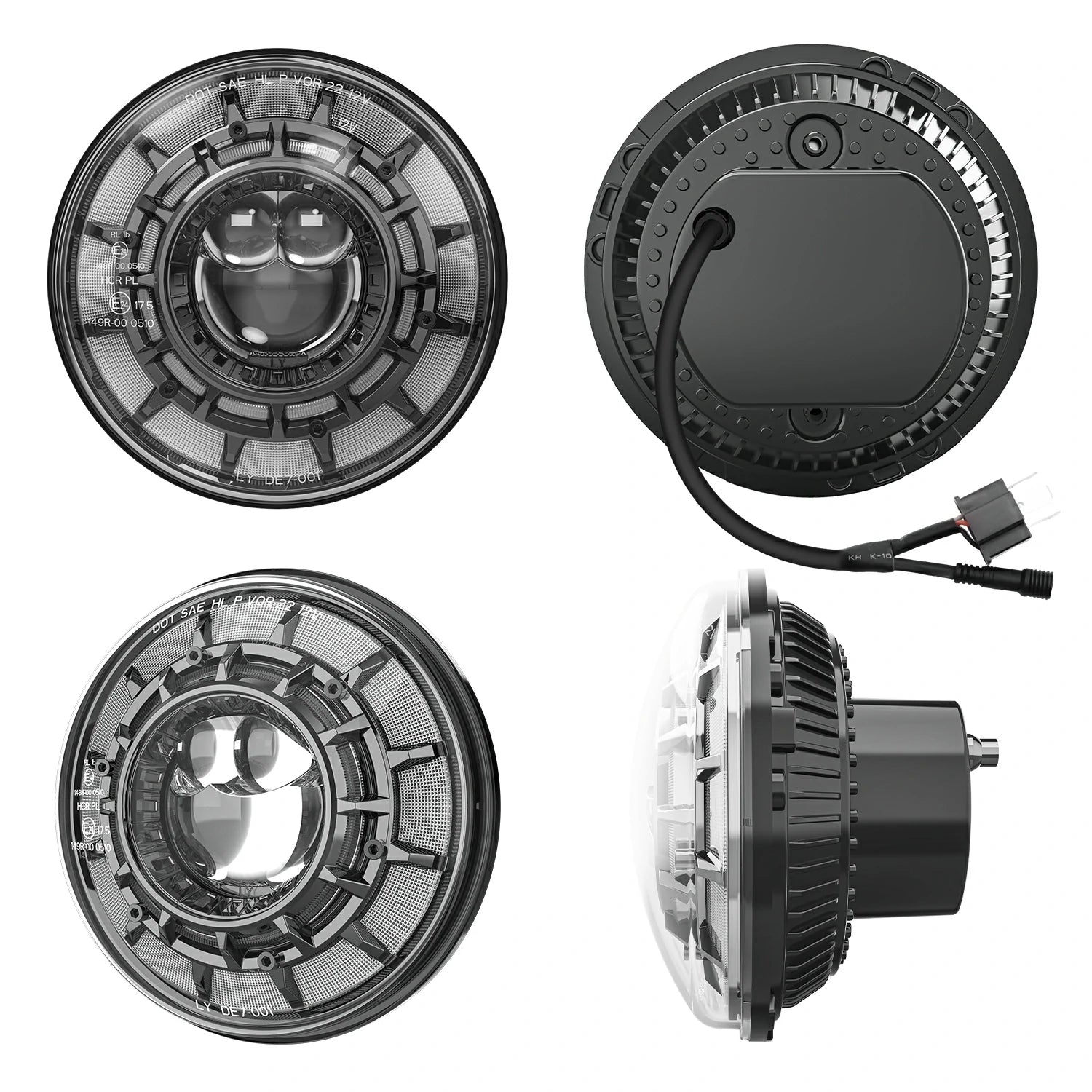 7 inch RGB LED Headlights for Jeep Wrangler JK JKU