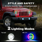 Upgraded RGB 7 Inch Headlights + 4 Inch Fog Lights Combo for Jeep Wrangler JK with APP Control.