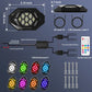 8 Pods RGBW Rock Lights with turn signal and brake lights