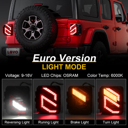LOYO Jeep Wrangler JL LED Tail Lights Euro Version