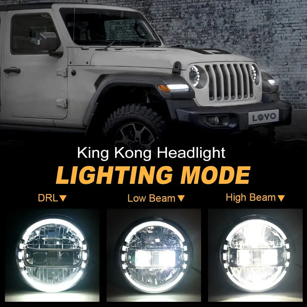 7 Inch Jeep LED Headlights for Wrangler jk jl and Gladiator JT