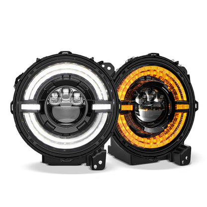 120W 9 Inch LED Headlights with Halo DRL Turn Signal for Jeep Wrangler JL Gladiator JT