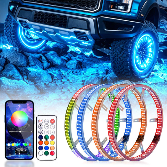 LED Wheel Ring Lights for Trucks Cars SUV