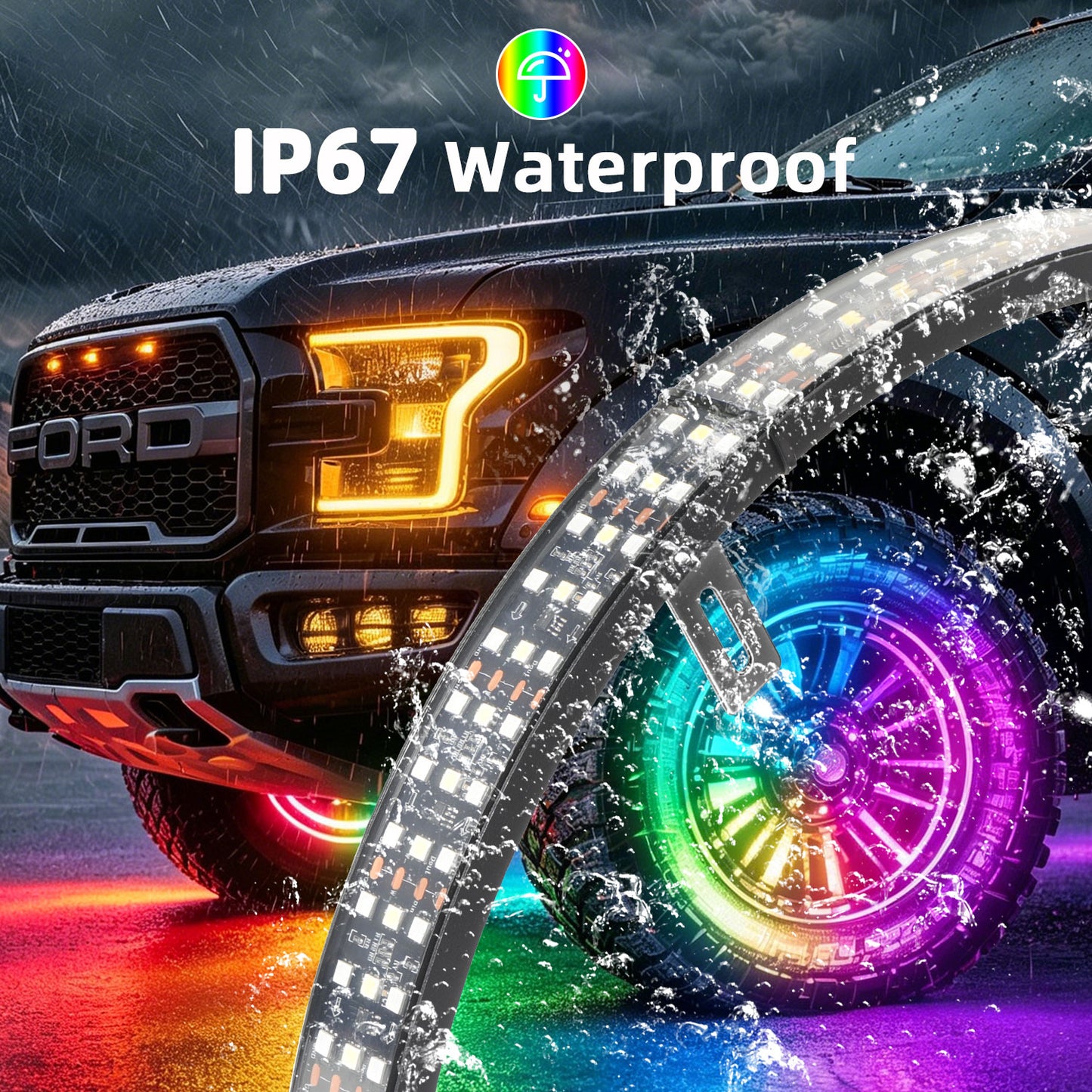 LED wheel lights waterproof IP67
