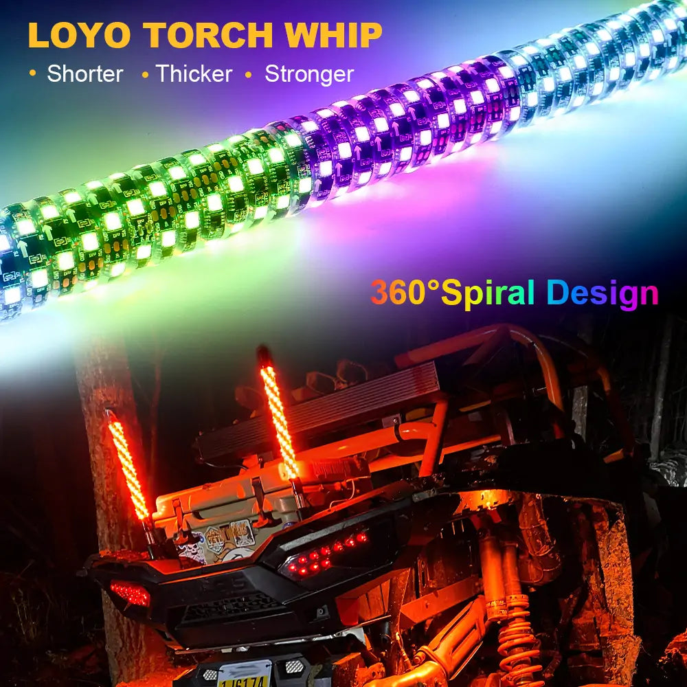 24 inch 1.6ft Torch Whip Lights for ATV UTV RZR POLARIS
