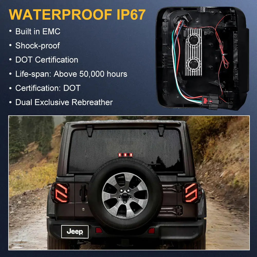 New Upgrade LED Tail Lights for Jeep JL JLU 2018+