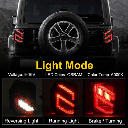 Jeep JL tail lamps with turn signal lights