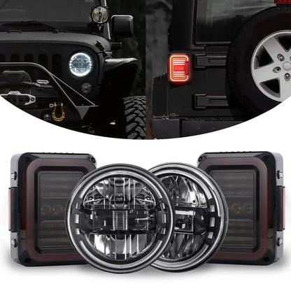 Jeep Wrangler JK LED Headlights and Tail Lights Upgrade