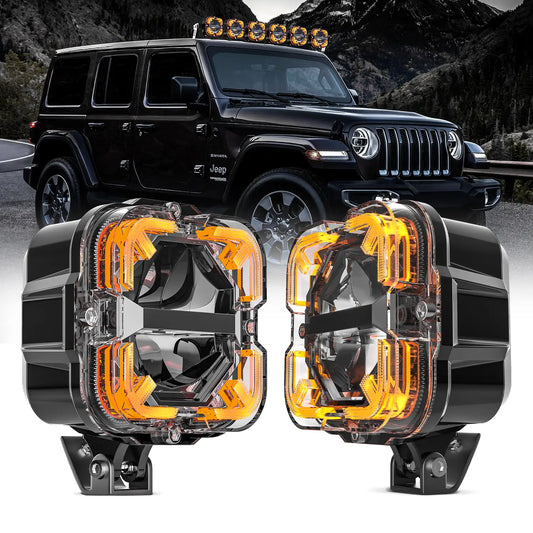 4 inch LED Pod Lights for Offroad Vehicle Truck Pickup Motorcycle Ditch Lights Boat