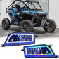 Blue ATV RZR1000 RGB Halo LED Headlight | Pair freeshipping - loyolight