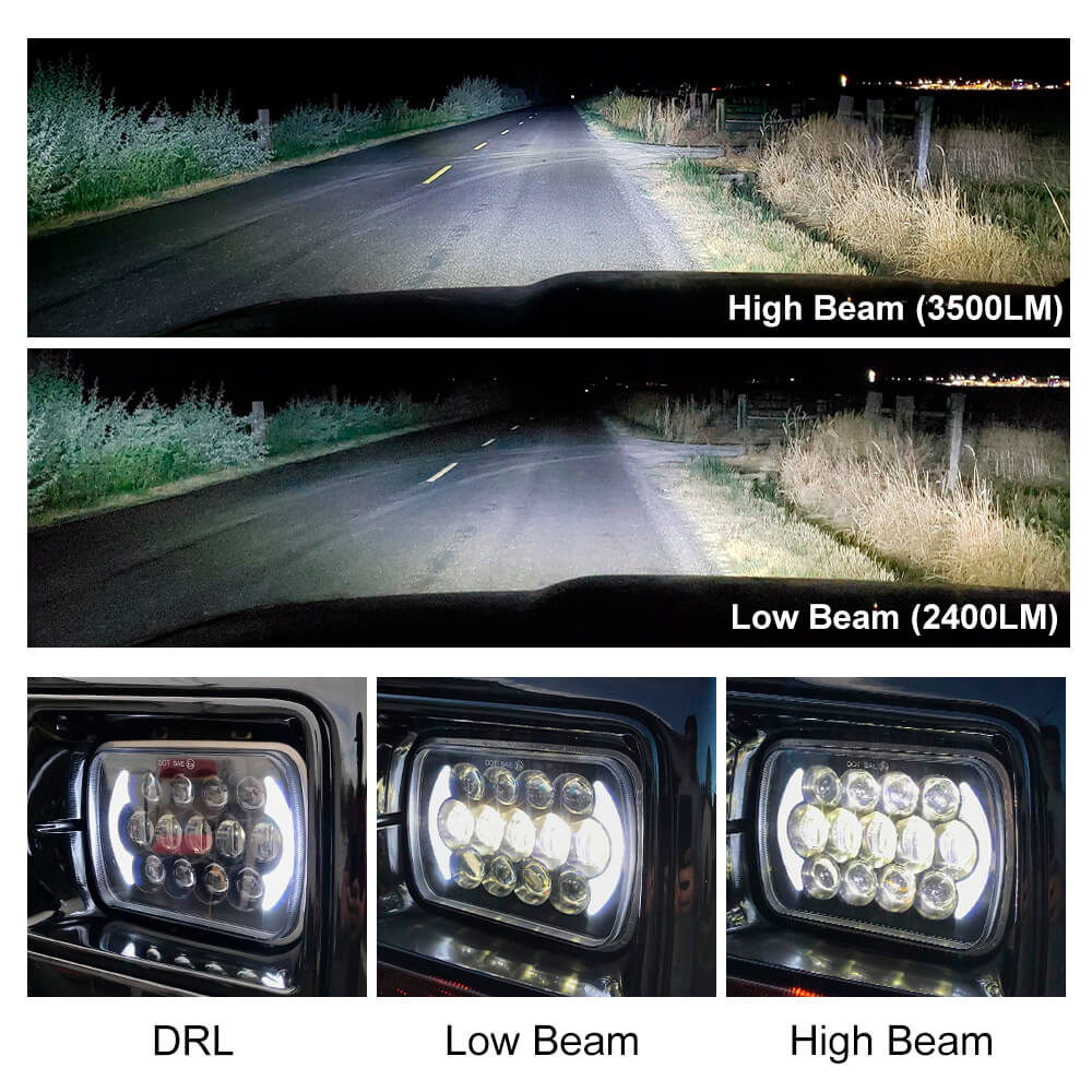 105W 5x7 7x6 Inch High Low Beam Led Headlights