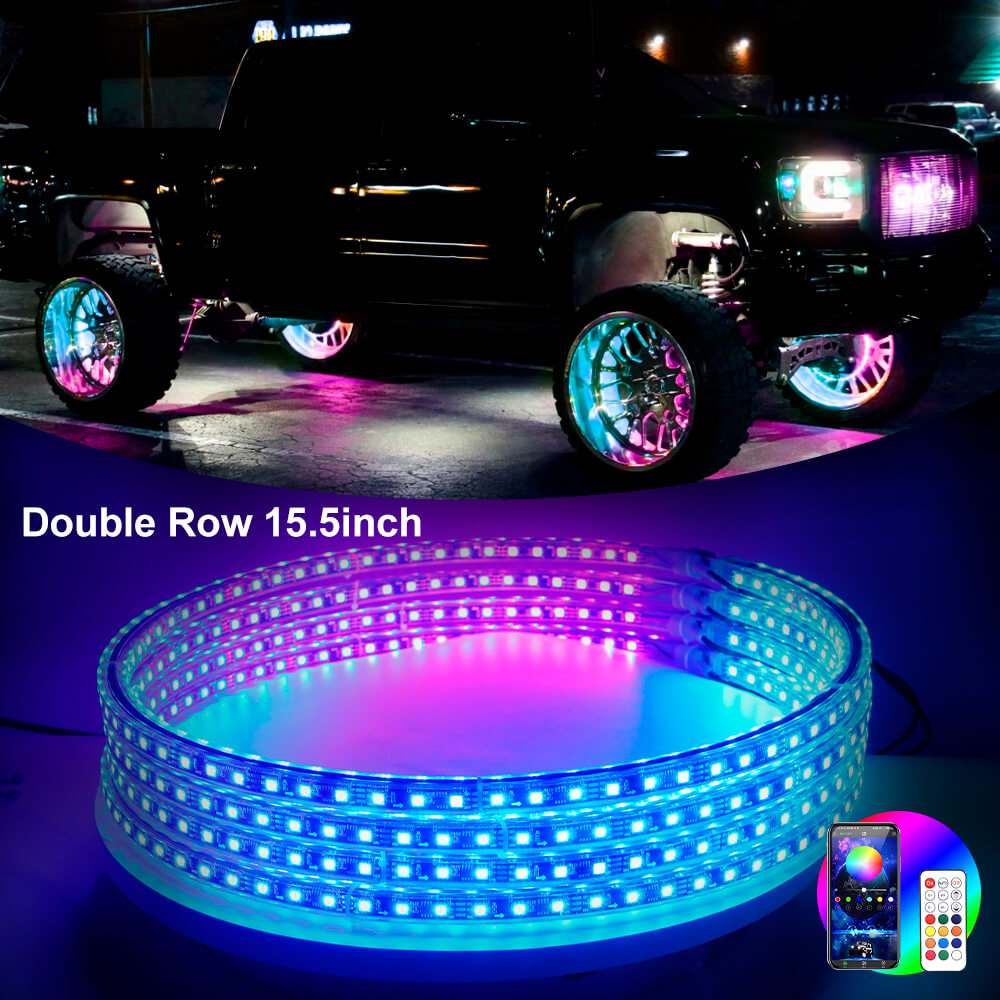 15.5 inch RGB Wheel Lights for Truck | LOYO
