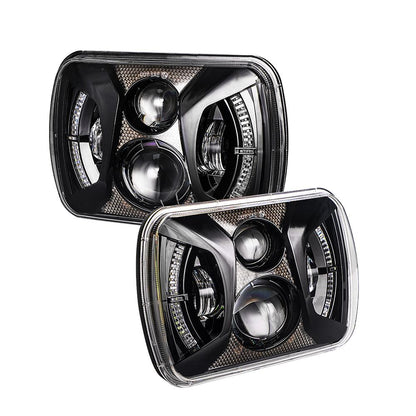 75W 5X7 High Low Beam with DRL LED Square Headlight | Pair freeshipping - loyolight