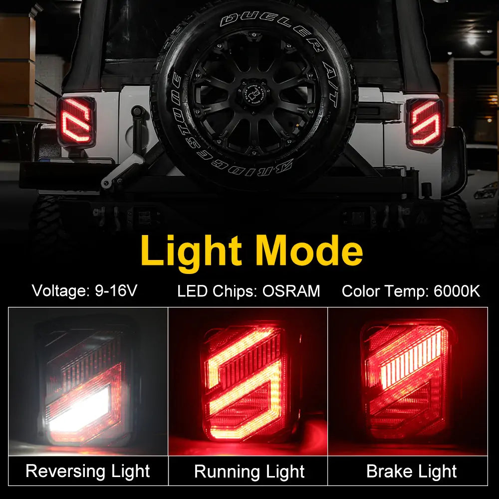 Jeep LED Tail Lights for Wrangler JK - LOYO S Style LED Taillamp