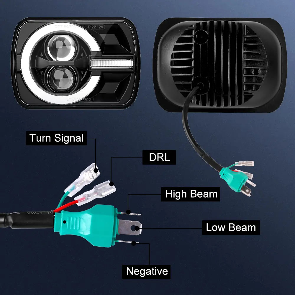 7×6 inch LED Headlights Plug and Play