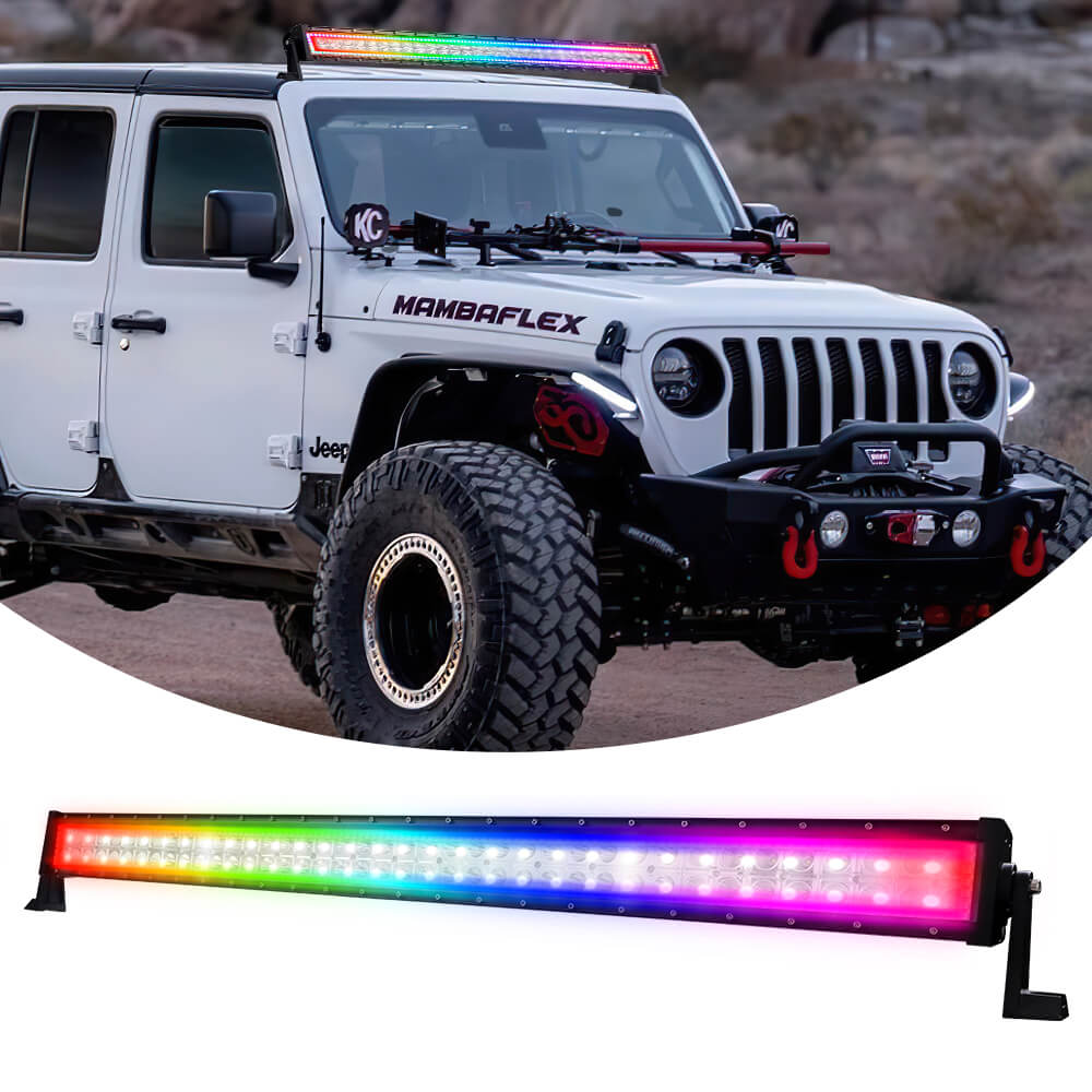 RGB halo ring chasing led light bar | LOYO Light | JEEP OFF ROAD Work Light 240W