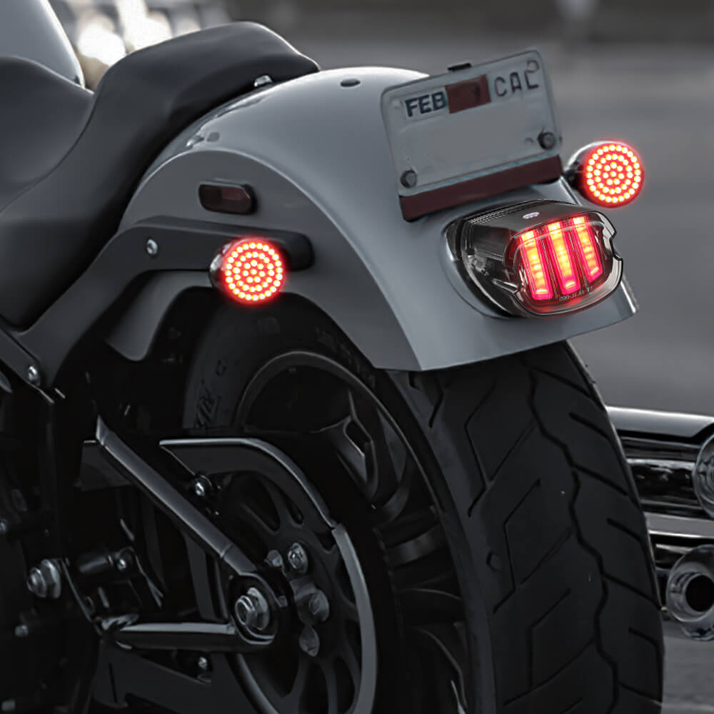 Dreamizer LED Bullet Turn Signal Lights For Harley Motorcycles – Chrome Housing, Smoke Lens, 12V, Universal
