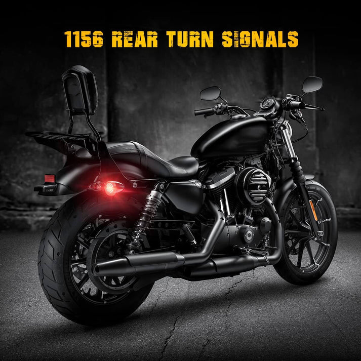 1156 Single Connector Red Rear Signal Lights for Harley Road Glide