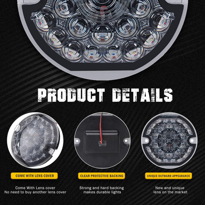 3-1/4 Inch LED Turn Signals Blinkers Kit for Harley_2
