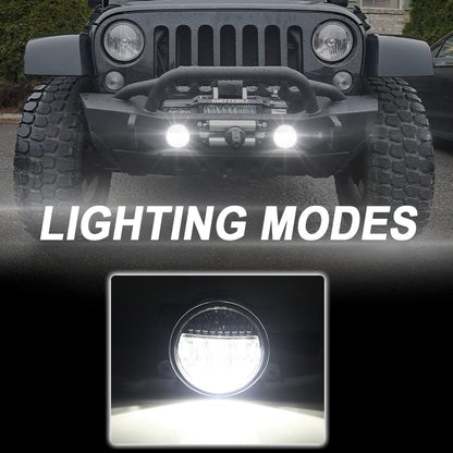 4 Inch Smile Fog Light For Jeep Wrangler JK JL and Glaidator | Pair