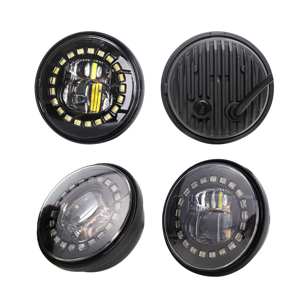 4.5 inch Harley Motorcycle led fog light clock design | Pair - loyolight