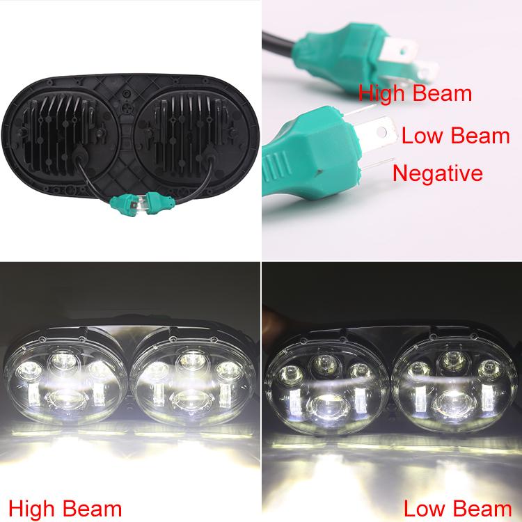 45W LED Double Headlight for Harley - loyolight