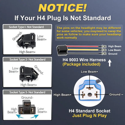 4x6 led headlights replacement for Peterbil Kenworth Freightinger Ford Probe Chevrolet