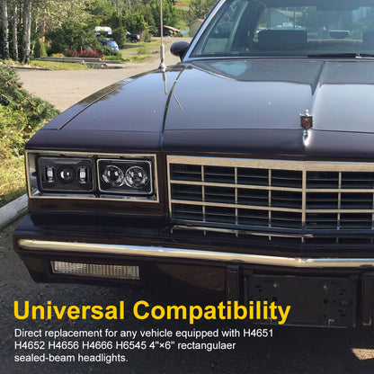 60W 4×6 inch LED headlights universal headlamp