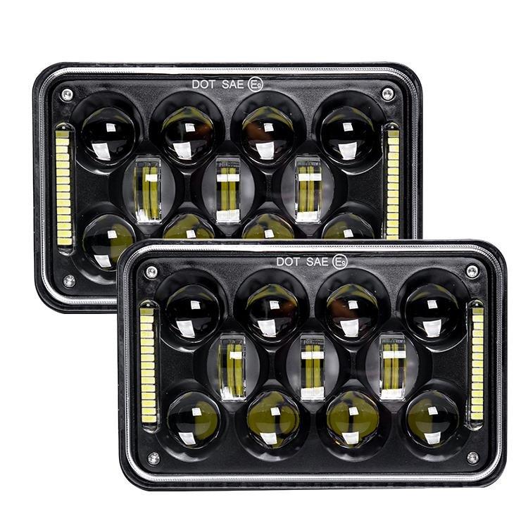 4X6 60W LED Headlight Replacement for Sealed Beam with DRL | Set - loyolight