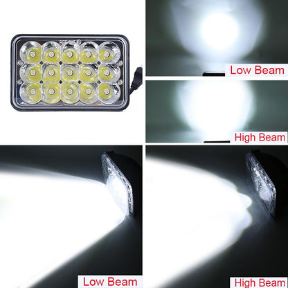 5'' 45W LED Square Sealed Beam Headlight | Set - loyolight