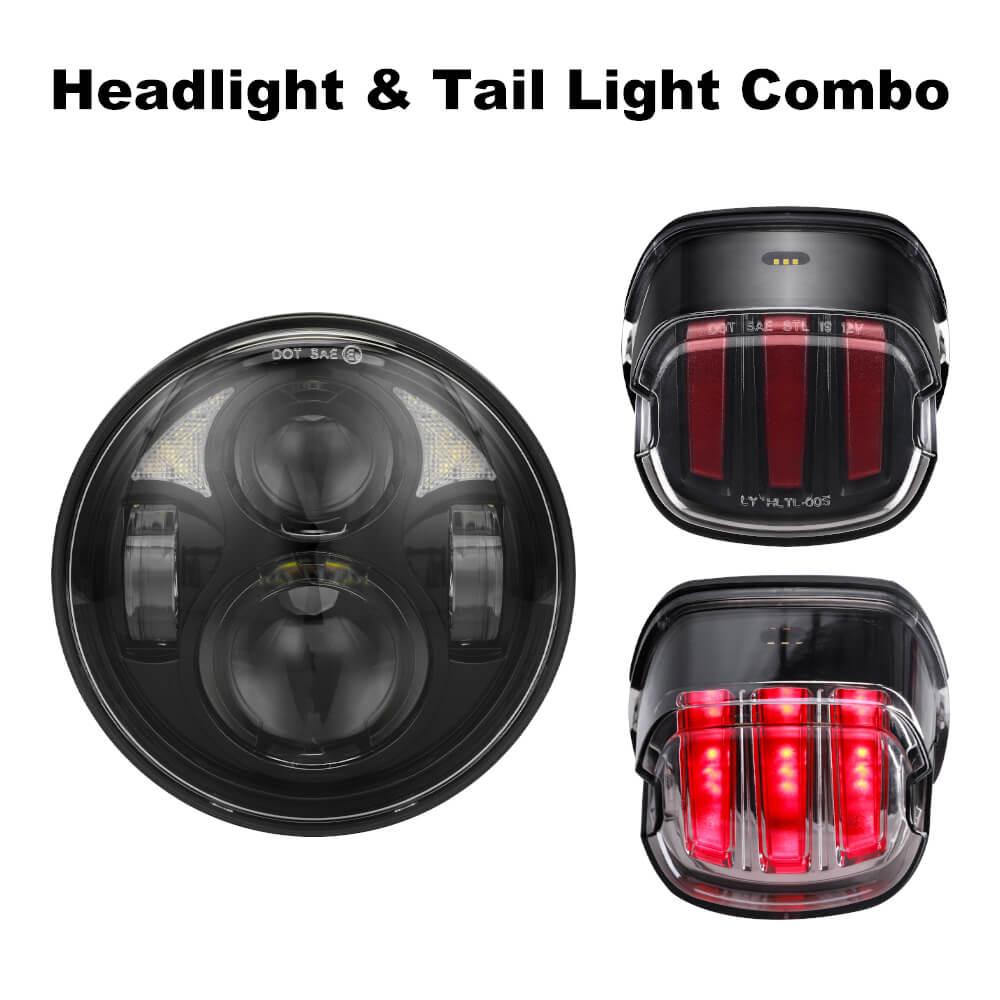 Headlight & Tail Light combo for harley davidson motorcycle | LED lights and parts for Harley