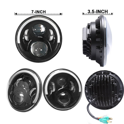 7 Inch DRL Angel Eye Jeep Headlight