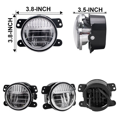 4 Inch Smile Fog Light For Jeep Wrangler JK JL and Glaidator | Pair