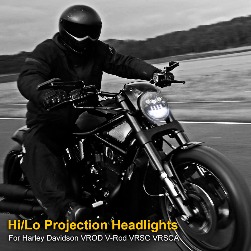 60W LED Headlight For Harley Davidson VROD VRSCA VRSC etc